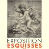 1937 Rubens exhibition poster showing Cupid riding a dolphin with bow and quiver, classical Baroque art imagery with modernist typography