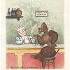 Boris O'Klein original c. 1938 L'Alcool Tue Lentement hand-signed lithograph poster; figure at bar with wine bottles, pink and brown palette, French cabaret satire, linen-backed archival mounting, fine condition, ready to frame.