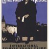Original 1937 Leipzig Trade Fair lithograph poster by Walter Illner—rare authentic vintage poster, linen-backed, professionally conserved.