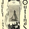 "Original 1895 Henry Watson Outing magazine vintage poster featuring Art Nouveau sailboat design, professionally linen-backed lithograph"