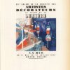 Original 1959 lithograph poster by Raoul Dufy for the 1939 Salon de la Société des Artistes Décorateurs at the Louvre, featuring vibrant Art Deco interior scene