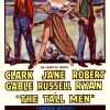 The Tall Men 1955 original US one sheet movie poster Clark Gable Jane Russell Robert Ryan Western film artwork