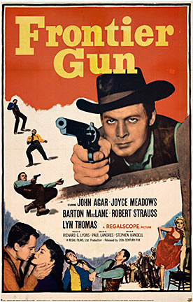 Frontier Gun (1958) — Original Lithograph Vintage Movie Poster — Linen-Backed One Sheet, Fold Marks Restored