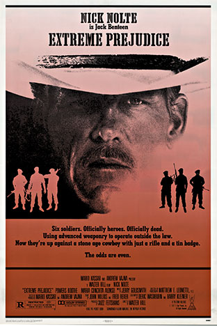 EXTREME PREJUDICE (1987) Nick Nolte One Sheet Rolled