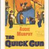 Quick Gun (1964) vintage Western insert poster featuring Audie Murphy, with linen-backed professional acid-free conservation mounting, original lithograph (not a reproduction), in very good condition.