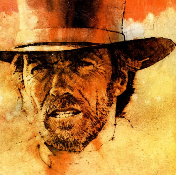 Authentic 1985 Pale Rider Italian poster by Michael Dudash, 39x55 linen-backed, Clint Eastwood western film, Grade A- condition.