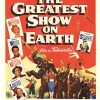 The Greatest Shown on Earth 1952 original 1 sheet vintage circus movie poster, linen backed lithograph with Cecil B. DeMille film artwork”