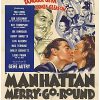 MANHATTAN MERRY-GO-ROUND (1937) original U.S. one-sheet movie poster; linen backed; starring Jackie Gleason, Gene Autry, Leo Carrillo, Louie Prima, and Cab Calloway; 27" x 41".