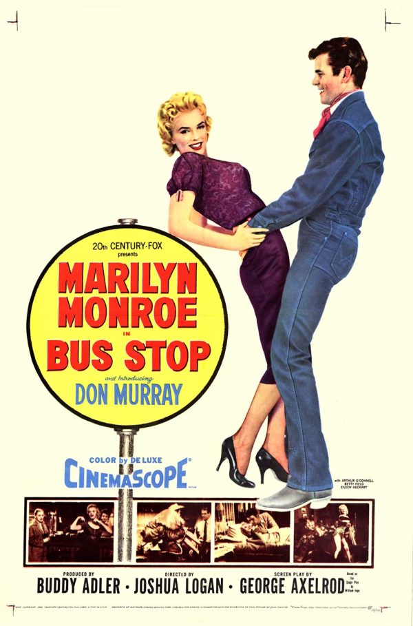 Bus Stop 1956 original US one sheet film poster Marilyn Monroe Don Murray 20th Century Fox CinemaScope