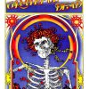 grateful dead, skeleton & roses, stanley mouse, 1971 dead poster, tour blank, skull & roses, psychedelic rock poster, vintage music memorabilia, offset-lithograph, concert poster