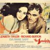The Sandpiper (1965) vintage movie poster featuring Elizabeth Taylor and Richard Burton, with MGM branding and the title text, original theater issue printed on heavier paper stock (22" x 28"), not linen backed.