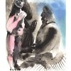Picasso "The Painter and His Model" 1972 original exhibition poster, Galerie Louise Leiris lithograph, Mourlot printed