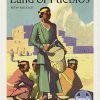 Archival linen backed original railroad poster titled Santa Fe Land of Pueblos, New Mexico, featuring vintage travel artwork in Grade A condition.