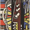 Vintage Fortune Magazine December 1941 cover by Fernand Léger featuring bold geometric forms in red, yellow, blue, and black; modernist abstract composition celebrating industrial design and machine-age aesthetics