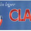 Original 1964 Alain Gauthier vintage wine bar lithograph featuring blonde woman with red wine glass, Clairet Postillon branding, mid-century French design on blue background