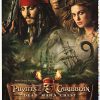 Untrimmed original dual sided US 1-sheet movie poster for PIRATES OF THE CARIBBEAN: DEAD MAN’S CHEST showing Captain Jack Sparrow, Davy Jones-style sea menace artwork, and side color bars.