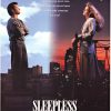 Original “Sleepless in Seattle” vintage US one-sheet poster featuring Tom Hanks (day) and Meg Ryan (night) in a split day/night design; rolled and ready to frame.