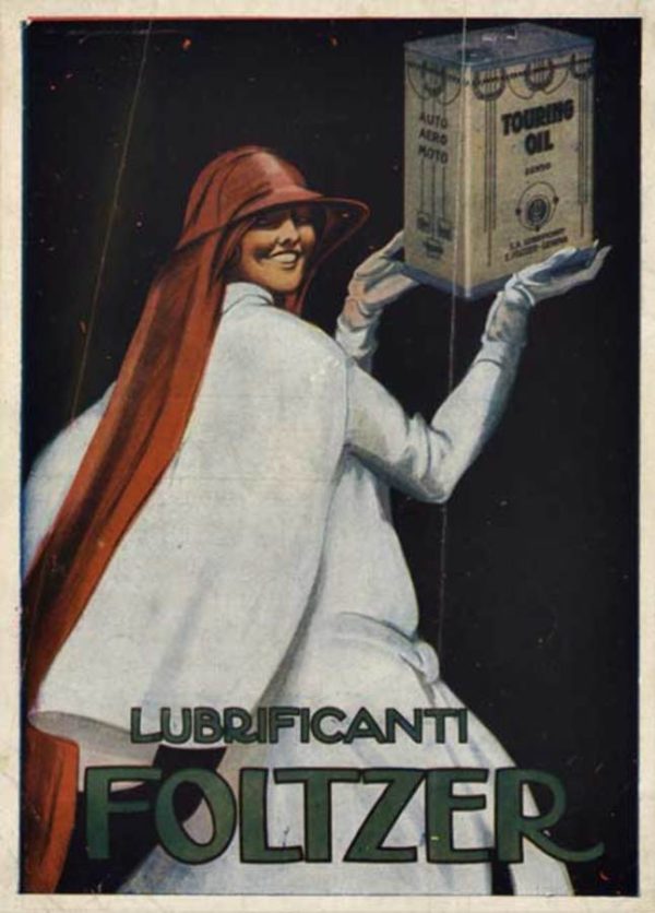 Marcello Dudovich Lubrificanti Foltzer Italian Poster c.1920