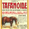 Original Tafanoide Italian vintage poster, 1930s horse feed advertisement, authentic agricultural lithograph, veterinary-endorsed product, linen-backed, collectible vintage poster