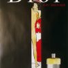 Original 1980 René Gruau Christian Dior "Shaving" poster, Eau Sauvage fragrance ad, offset-lithograph, linen-backed, IVPDA certified authentic vintage art