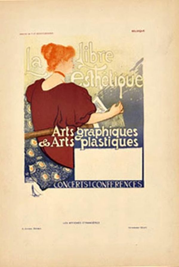 Étrangères Illustrées, fine vellum paper, museum-matted, rare British artist contribution to prestigious French art poster collection.