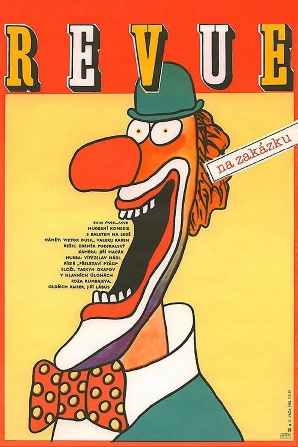 Revue na zakázku Czech movie poster by Karel Vaca (1982) — original offset-lithograph artwork