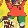 Maly Velky Hokejista (Little Big Hockey Player) by Karel Vaca — original Czech hockey poster (1990)
