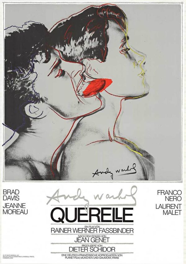 Original Querelle 1982 German film poster Andy Warhol grey version