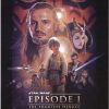 Original, 1999 U.S. one-sheet film poster featuring a central young Anakin Skywalker with surrounding character montage in a dramatic illustrated composition, double-sided format