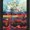 Colorful poster with stylized faces above layered horizontal bands filled with small activity scenes and the word “wayfarer” at the bottom.