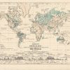 1871 Johnson’s physical world map showing continents with relief coloring and a comparative mountains and tablelands chart along the bottom.
