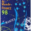 France 98 Nantes World Cup poster with constellation design and stylized soccer ball