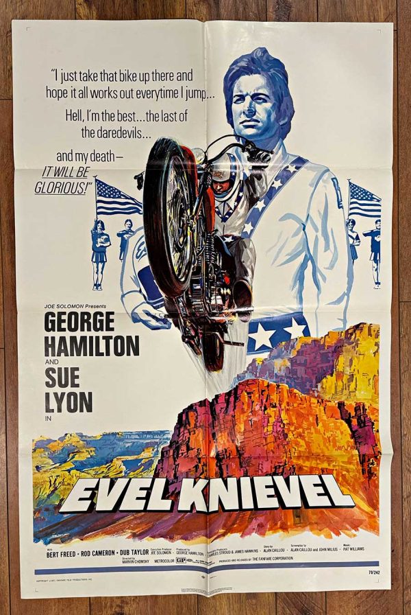 Original Evel Knievel poster 1971 US one sheet lithograph