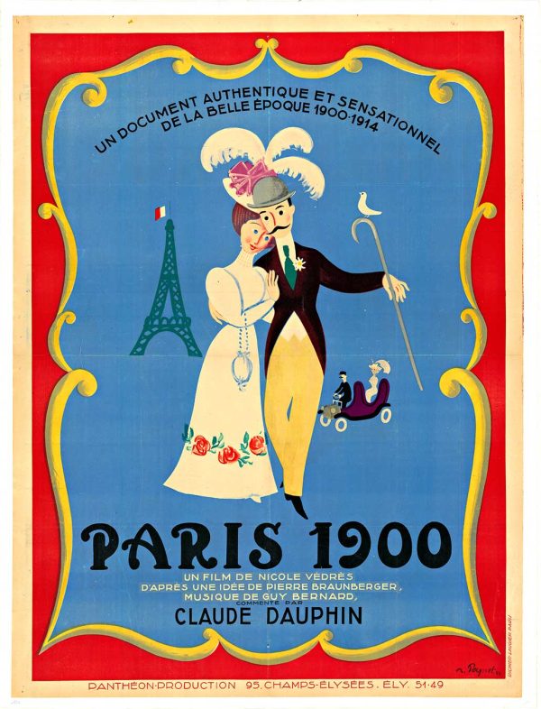 Original Paris 1900 poster 1947 French lithograph