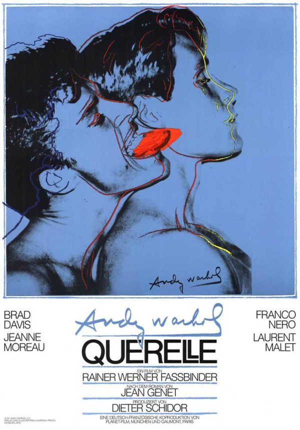 Original Querelle 1982 German film poster Andy Warhol blue version