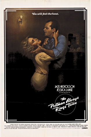 The Postman Always Rings Twice, 1981 U.S. One Sheet Film Poster, Jack Nicholson, Jessica
