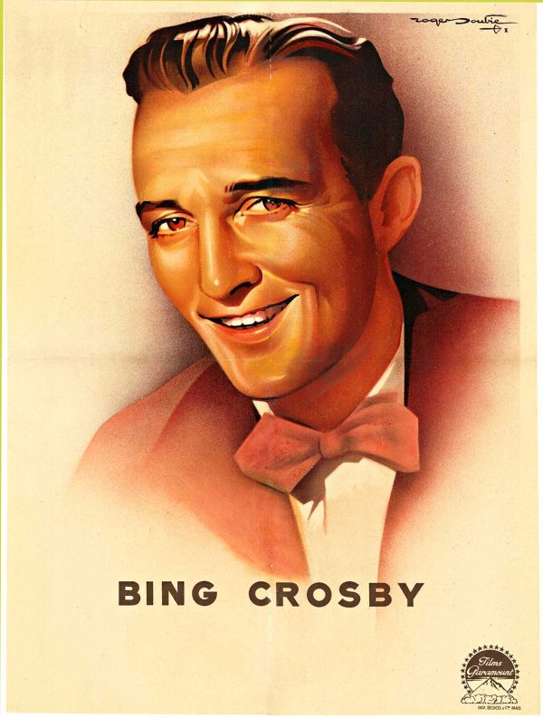Original Bing Crosby poster 1940s French lithograph