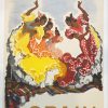 spanish travel poster, jose morell, lithograph, linen backed original