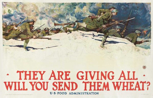 They Are Giving All WWI wheat conservation poster by Harvey Dunn