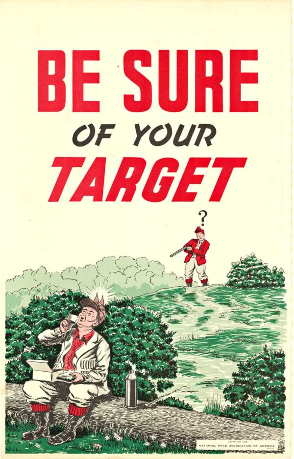 nra be sure of your target 1946 poster
