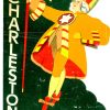 Original Jean d'Ylen Charleston standee poster, colonial crier yellow red coat star badge staff, diecut display folds, rare Art Deco