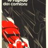Roggero "Le Rapide des Camions" 1930s design, Laffly vintage poster featuring bold red truck in Art Deco style, linen-backed original, Grade A condition
