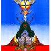 "Rick Griffin 1968 Untitled Ovaries original offset lithograph psychedelic poster with stress marks, 23x35 inches, Berkeley Bonaparte distribution"