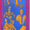1967 Victor Moscoso Big Brother Neon Rose vintage poster, Janis Joplin lower left, orange on blue, magenta borders - very fine